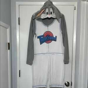 Space Jam Bugs Bunny Tune Squad Union Suit Onesie Pajama Cosplay Adult Size M